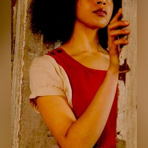 PYNE & SMITH Model No.32 The Pinafore Dress size XS in Rust